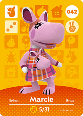 Marcie Animal Crossing Amiibo Card - Animal Crossing Cards - Series 1