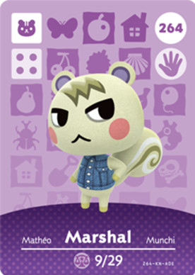 Marshal Animal Crossing Amiibo Card - Animal Crossing Cards - Series 3