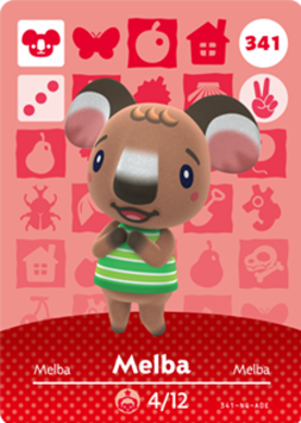 Melba Animal Crossing Amiibo Card - Animal Crossing Cards - Series 4