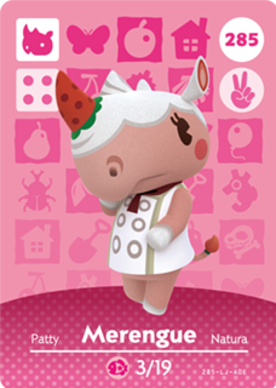 Merengue Animal Crossing Amiibo Card - Animal Crossing Cards - Series 3