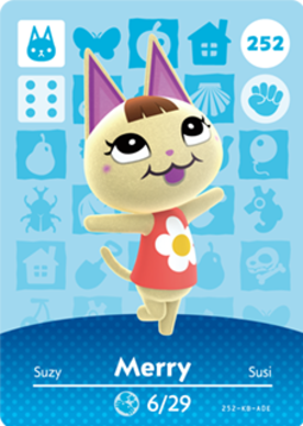 Merry Animal Crossing Amiibo Card - Animal Crossing Cards - Series 3