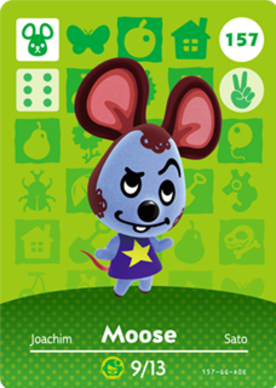 Moose Animal Crossing Amiibo Card - Animal Crossing Cards - Series 2