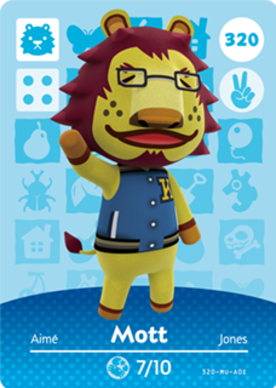 Mott Animal Crossing Amiibo Card - Animal Crossing Cards - Series 4