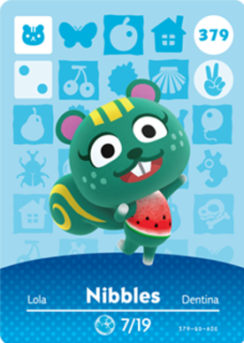 Nibbles Animal Crossing Amiibo Card - Animal Crossing Cards - Series 4