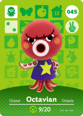 Octavian Animal Crossing Amiibo Card - Animal Crossing Cards - Series 1