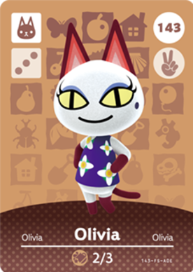 Olivia Animal Crossing Amiibo Card - Animal Crossing Cards - Series 2