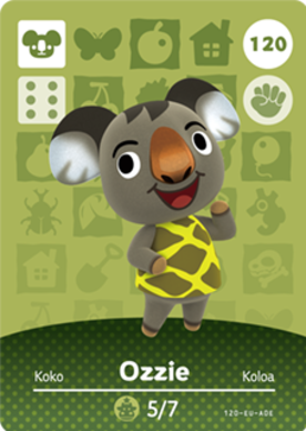 Ozzie Animal Crossing Amiibo Card - Animal Crossing Cards - Series 2