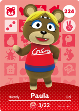 Paula Animal Crossing Amiibo Card - Animal Crossing Cards - Series 3