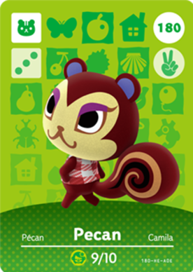 Pecan Animal Crossing Amiibo Card - Animal Crossing Cards - Series 2