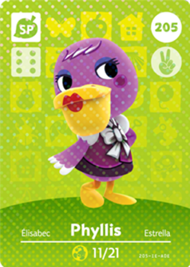 Phyllis Animal Crossing Amiibo Card - Animal Crossing Cards - Series 3