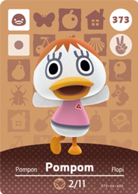 Pompom Animal Crossing Amiibo Card - Animal Crossing Cards - Series 4