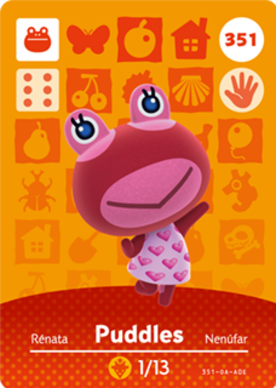 Puddles Animal Crossing Amiibo Card - Animal Crossing Cards - Series 4