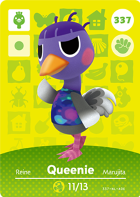 Queenie Animal Crossing Amiibo Card - Animal Crossing Cards - Series 4