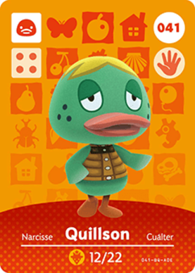 Quillson Animal Crossing Amiibo Card - Animal Crossing Cards - Series 1