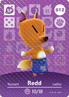 Redd Animal Crossing Amiibo Card - Animal Crossing Cards - Series 1