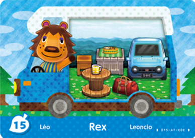 Rex Animal Crossing Amiibo Card - Animal Crossing Cards - New Leaf Welcome Amiibo Series