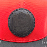 Red/Black Mesh Secret Castle Black Circle Logo FlexFit Cap