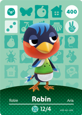 Robin Animal Crossing Amiibo Card - Animal Crossing Cards - Series 4