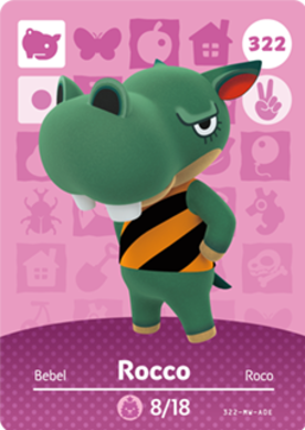 Rocco Animal Crossing Amiibo Card - Animal Crossing Cards - Series 4