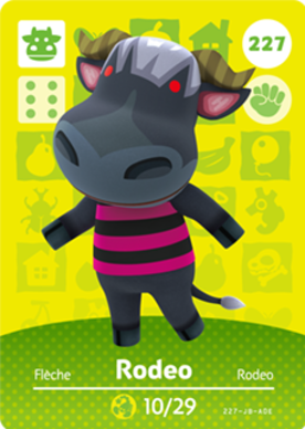 Rodeo Animal Crossing Amiibo Card - Animal Crossing Cards - Series 3