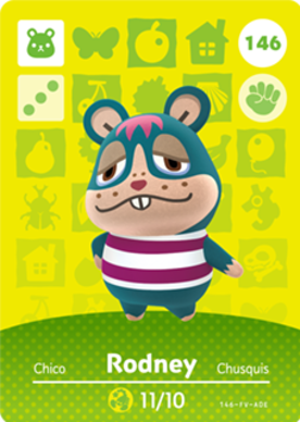 Rodney Animal Crossing Amiibo Card - Animal Crossing Cards - Series 2