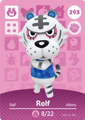 Rolf Animal Crossing Amiibo Card - Animal Crossing Cards - Series 3