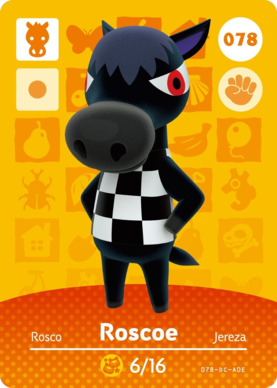 Roscoe Animal Crossing Amiibo Card - Animal Crossing Cards - Series 1