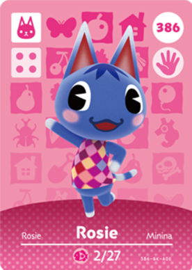 Rosie Animal Crossing Amiibo Card - Animal Crossing Cards - Series 4