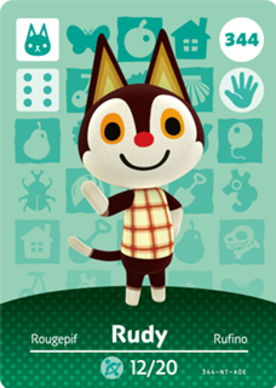 Rudy Animal Crossing Amiibo Card - Animal Crossing Cards - Series 4