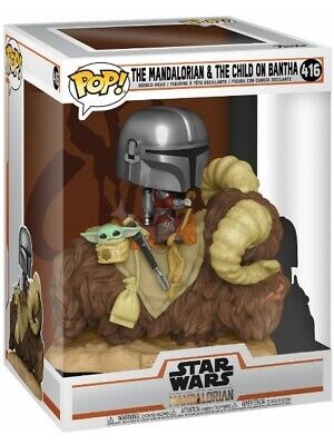 Funko Pop Star Wars Mandalorian and the Child on Bantha #416