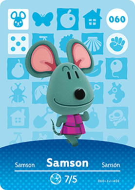 Samson Animal Crossing Amiibo Card - Animal Crossing Cards - Series 1