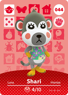 Shari Animal Crossing Amiibo Card - Animal Crossing Cards - Series 1