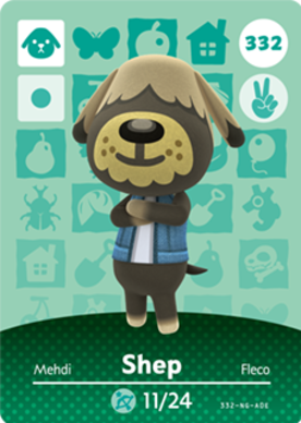 Shep Animal Crossing Amiibo Card - Animal Crossing Cards - Series 4