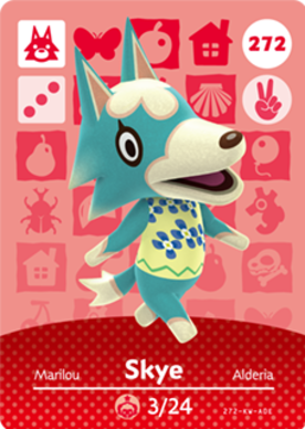 Skye Animal Crossing Amiibo Card - Animal Crossing Cards - Series 3