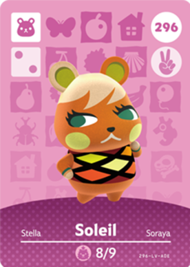 Soleil Animal Crossing Amiibo Card - Animal Crossing Cards - Series 3