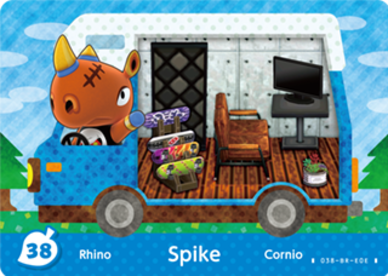 Spike Animal Crossing Amiibo Card - Animal Crossing Cards - New Leaf Welcome Amiibo Series