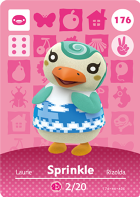 Sprinkle Animal Crossing Amiibo Card - Animal Crossing Cards - Series 2