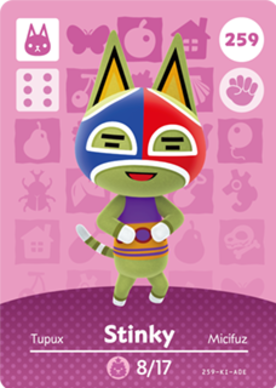 Stinky Animal Crossing Amiibo Card - Animal Crossing Cards - Series 3