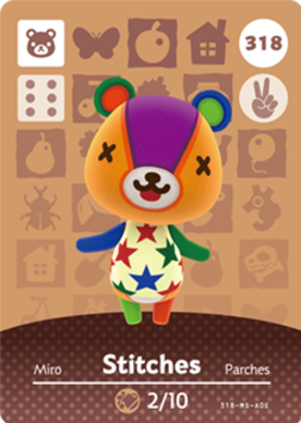 Stitches Animal Crossing Amiibo Card - Animal Crossing Cards - Series 4