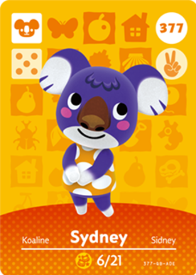 Sydney Animal Crossing Amiibo Card - Animal Crossing Cards - Series 4