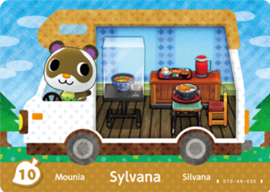 Sylvana Animal Crossing Amiibo Card - Animal Crossing Cards - New Leaf Welcome Amiibo Series