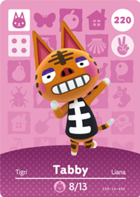 Tabby Animal Crossing Amiibo Card - Animal Crossing Cards - Series 3