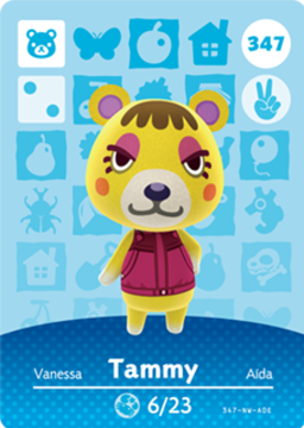 Tammy Animal Crossing Amiibo Card - Animal Crossing Cards - Series 4