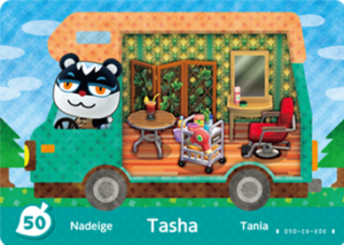 Tasha Animal Crossing Amiibo Card - Animal Crossing Cards - New Leaf Welcome Amiibo Series