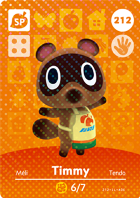 Timmy Animal Crossing Amiibo Card - Animal Crossing Cards - Series 3