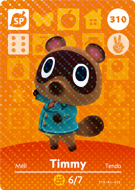 Timmy Animal Crossing Amiibo Card - Animal Crossing Cards - Series 4