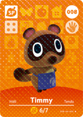 Timmy Animal Crossing Amiibo Card - Animal Crossing Cards - Series 1