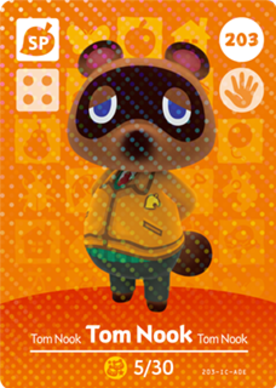 Tom Nook Animal Crossing Amiibo Card - Animal Crossing Cards - Series 3