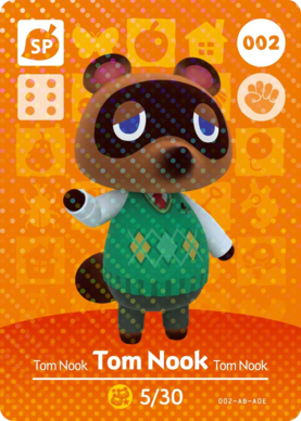 Tom Nook Animal Crossing Amiibo Card - Animal Crossing Cards - Series 1