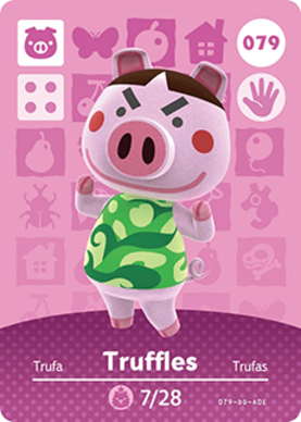 Truffles Animal Crossing Amiibo Card - Animal Crossing Cards - Series 1